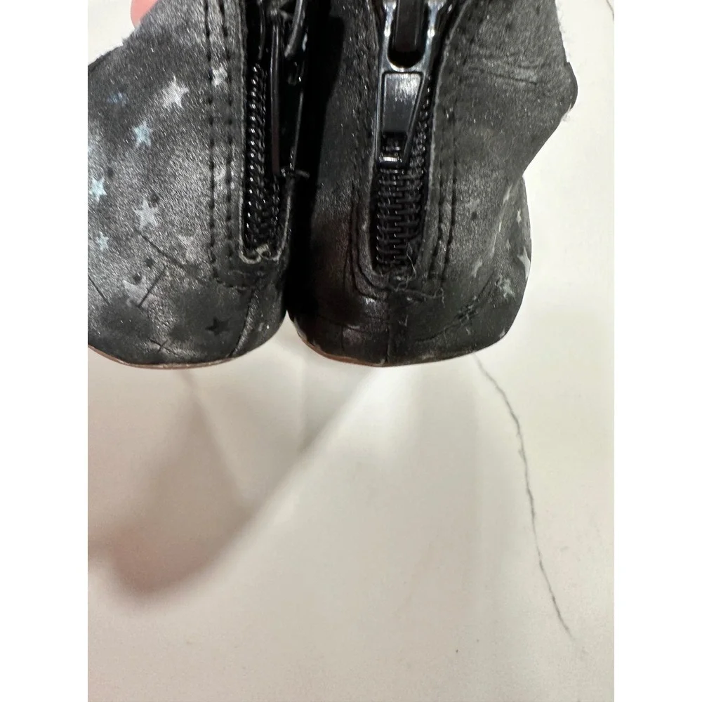 Monkey Feet Ballet Star Black Shoes Girls 18-24M Toddler Zipper‎ Strap